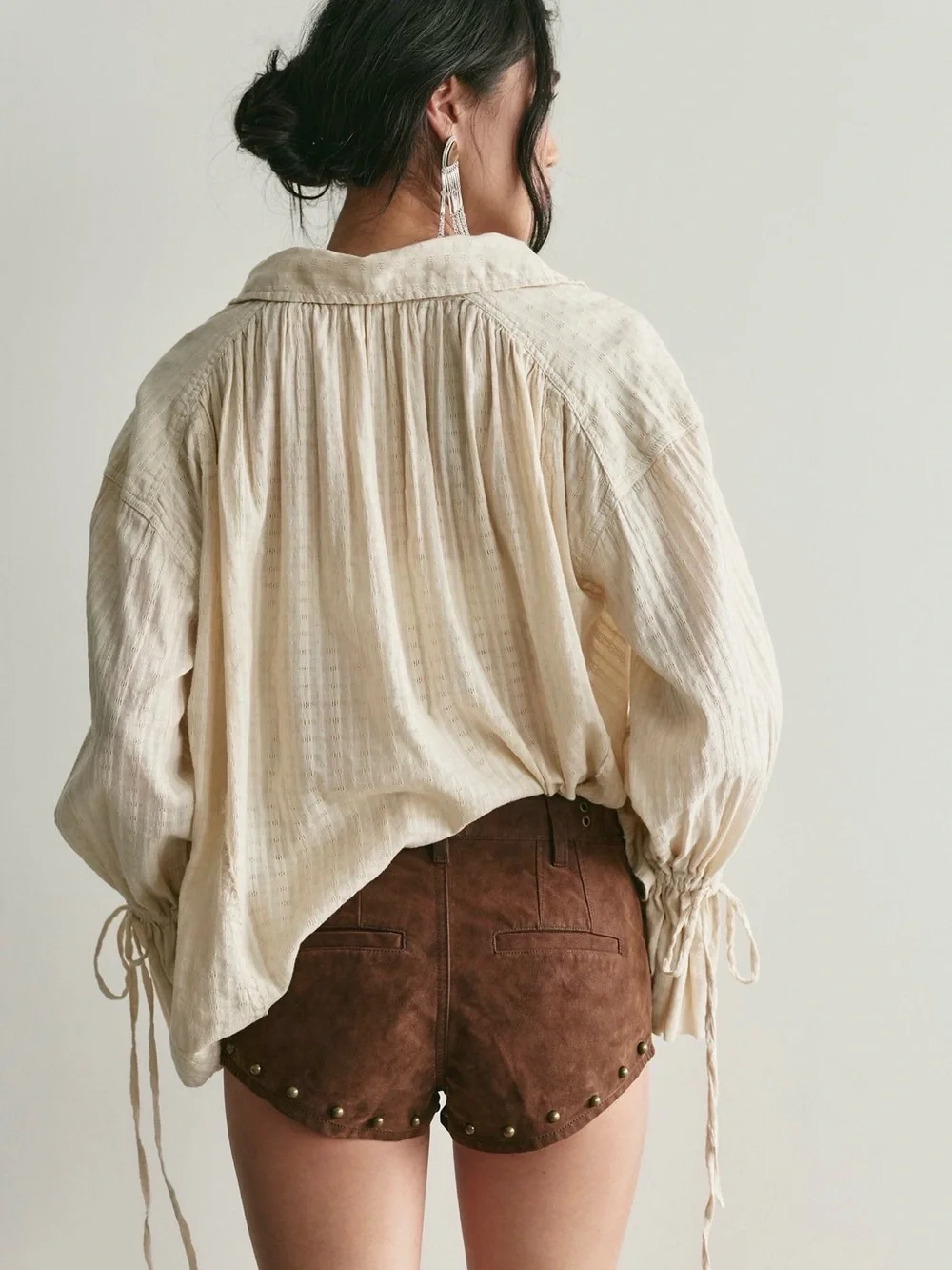 Free People The Cool Kid Suede Micro Shorts